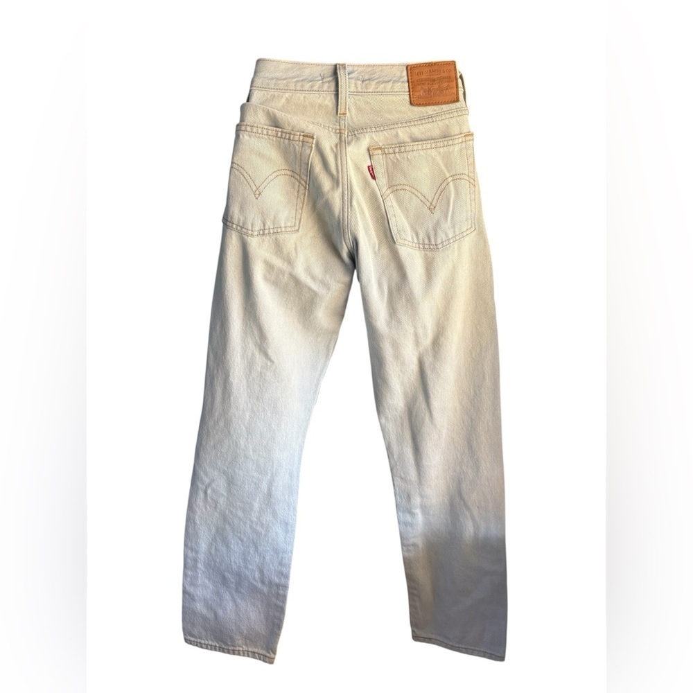 Levi's Women's Light Blue wedgie Straight Leg Jeans button fly sz 25 preloved - Picture 5 of 12